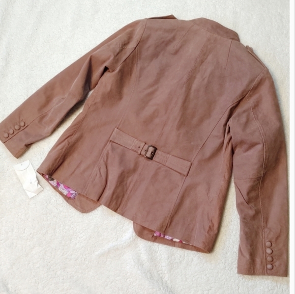 Twiggy London Suede, Lined, Women's 1X Plus Size Military Style Jacket. FF272 - Picture 3 of 10